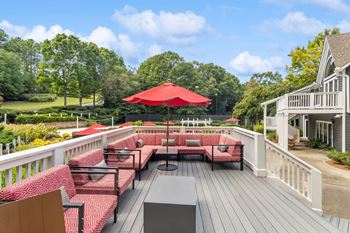 Outdoor living room with comfortable seating